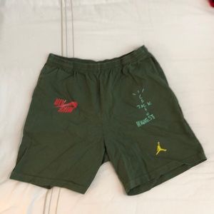 Travis Scott Nike air Jordan green shorts